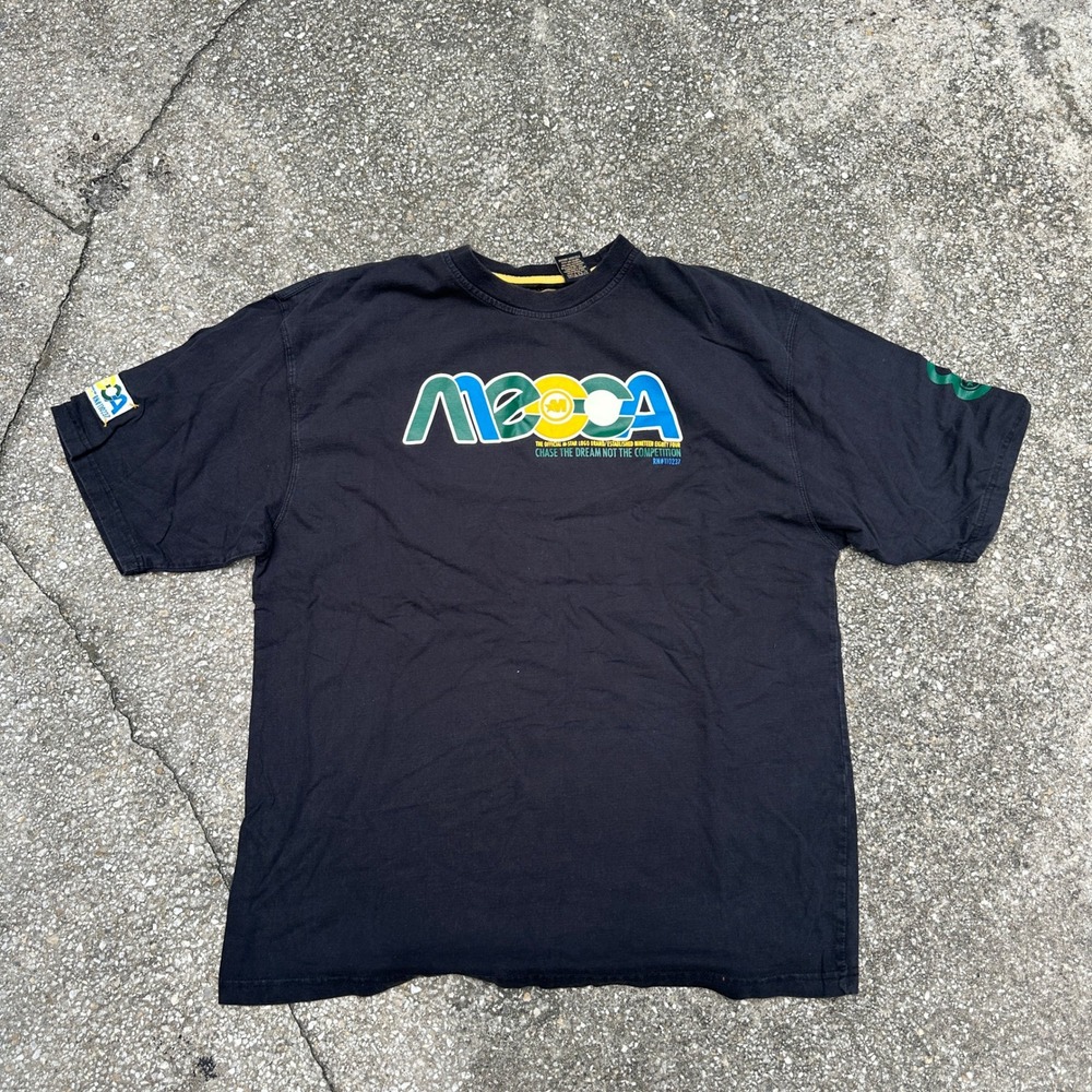 Vintage Mecca USA T-Shirt Mens XXXL Black Graphic Streetwear Hip Hop 84 Logo